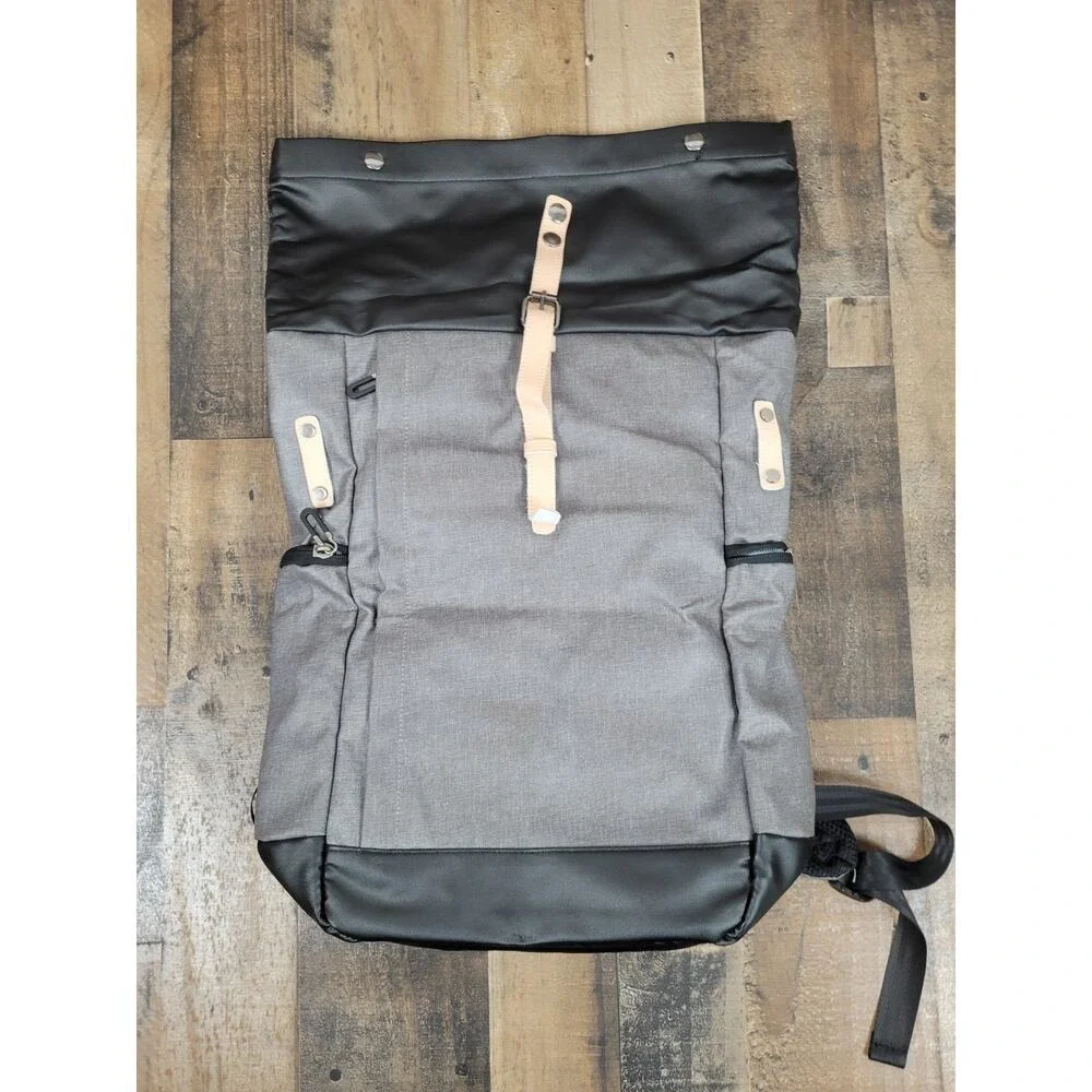 NWT Tocode Laptop BackPack Roll Top‎ USB Anti Theft DaypackWater Repellent Gray